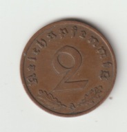III Rzesza 2 pfennig 1937 A ladny stan