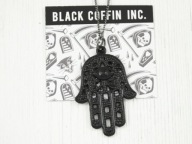 wisiorek chamsa ręka Fatimy czarny gotycki witch goth gore grunge BC10