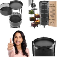 REGAŁ MOBILNY WARZYWA OWOCE WÓZEK STOLIK KUCHENNY NA KÓŁKACH 5 KOSZY