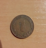 Niemcy NRD 1 fenig pfennig 1950 mennica D - Monachium