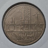 *FRANCJA [0117]*10 franków 10 FRANCS 1978 Konstrukcje Geografia Mapa