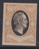1851 Saksonia esej Mi 3-6 bez podanej wartości znaczka BARDZO RZADKIE!!