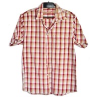 koszula kremowa beżowa czerwona