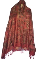 Szal dwustronny 40% jedwab,60% cotton 185x68