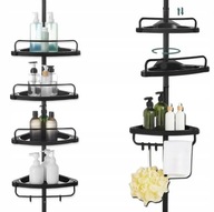 PÓŁKA ŁAZIENKOWA ŚCIENNA KOSMETYKI REGULOWALNA TELESKOPOWA REGAŁ KĄPIELOWY