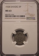 WMG - 5 fenigów 1928 MS 63 NGC - rzadsze