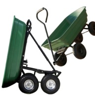 WÓZEK BUDOWLANY OGRODOWY TRANSPORTOWY PRZYCZEPKA TACZKA WYWROTKA SKRĘTNY