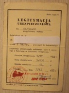 LEGITYMACJA UBEZPIECZENIOWA, 1958 rok