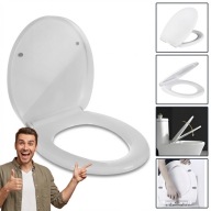 DESKA SEDESOWA WC WOLNOOPADAJĄCA UNIWERSALNA BIAŁA WYPINANA PP 44X37CM VAT