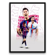 Plakat z ramą 50x70cm Lewandowski – sportowa pasja | Pomysł na Prezent