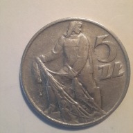 5 zł. 1960- Rybak, ładny, destrukt.