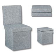 Pufa składana z oparciem