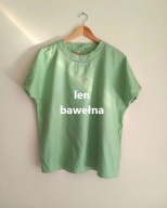 Laura & Jayne lniana bluzka z haftem len bawełna XXL 44