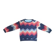 Sweter bluza damska z długim rękawem w kolorowe wzory M
