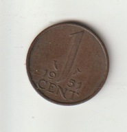 Holandia 1 cent 1951 ladny stan