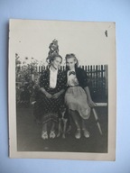 JĘZOR-SOSNOWIEC-JAWORZNO NASTOLATKI NA ŁAWCE PIES OKUPACJA stare FOTO 1940