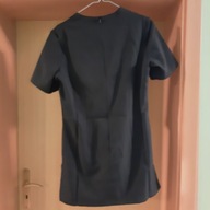 Sukienka mała czarna Prettylittlething Plus 44 marszczona z falbankami cudo