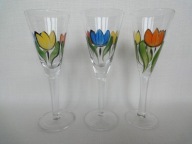 malowane kieliszki do likieru itp 3 szt 60 ml