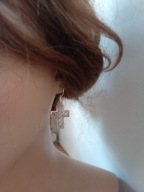 Kolczyki krzyż krzyżyki kratka gothic goth