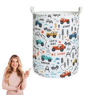 KOSZ NA ZABAWKI KLOCKI UBRANIA PRANIE DUŻY ZAMYKANY POJEMNIK ORGANIZER 62L