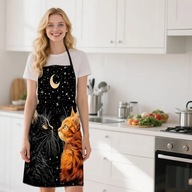 Fartuch kuchenny fartuszek koty uroczy kolorowy anime modny kotek pomarańcz