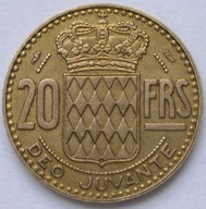 Monako 20 franków 1951 - książę Rainier III - stan 1/2