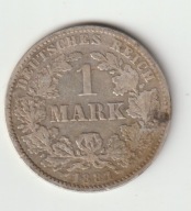 Niemcy-Cesarstwo 1 marka 1881 J