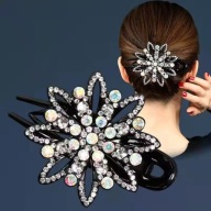 SPINKA klamra cyrkonie KOLOR Vintage modne retro perła BOHO