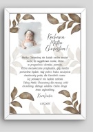 Podziękowanie dla Rodziców Chrzestnych / Dziadków | Chrzest Święty | A4