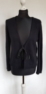 H&M czarny kardigan angora miły ciepły r.S/M