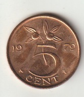 Holandia 5 cent 1979 piekny stan