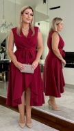 Greta sukienka wieczorowa plus size 44 burgund