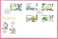 Isle of Man, Wlk.Brytania 1989, FDC 5zn. podróże, odkrywcy, statek BOUNTY