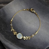 Bransoletka damska Aureola Premium Handmade złoto biały boho hippie