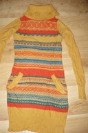 Sweter SOLAR, r. XS, wełna, golf, piękny!