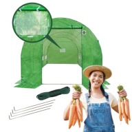 TUNEL FOLIOWY SZKLARNIA 4X2.5M OGRODOWY OGRODOWA STELAŻ FOLIA ZESTAW MOCNY