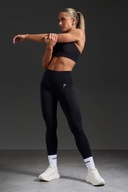 Damskie KRYJĄCE legginsy PUSH UP modelujące WYSKI stan S SPORTOWE kieszeń