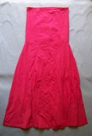 SUKIENKA DAMSKA NA LATO MIDI MALINOWA BAWEŁNA S