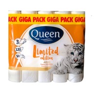 Papier toaletowy Queen, giga pack 50 rolek, 3 warstwy, limited edition