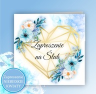 Zaproszenia na Ślub Zaproszenie Ślubne Kwiatowe wielokolorowe z kopertą k4