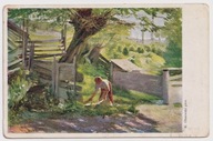 K. Olszewski Dziewczyna praca w ogrodzie ok.1917r.
