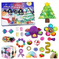 KALENDARZ ADWENTOWY Z ZABAWKAMI ANTYSTRESOWYMI POP IT FIDGET TOY DLA DZIECI