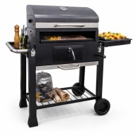 Grill węglowy z rusztem żeliwnym termometr półki kółka 113x50