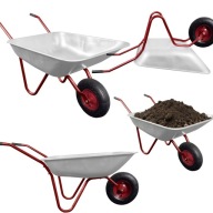 TACZKA OGRODOWA BUDOWLANA METALOWA LEKKA OCYNKOWANA MOCNA METALOWE KOŁO 120