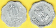 INDIE 10 Paise 1988 r.