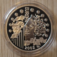 FRANCJA 2002 - 1 1/2 EURO EUROPA - WPROWADZENIE WSPÓLNEJ WALUTY, CERTYFIKAT