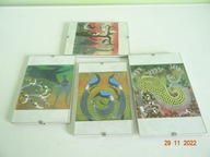 stare małe ramki antyrama paspartu 4szt grafika