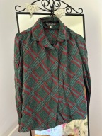 Carledi zielona koszula czerwona krata damska made in Italy