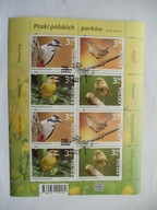 arkusz 5366-69 Ptaki Polskich parków kas FDC