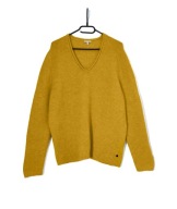 Sweterek Luźny Alpaka Wełna Żółty Better Rich | R. L